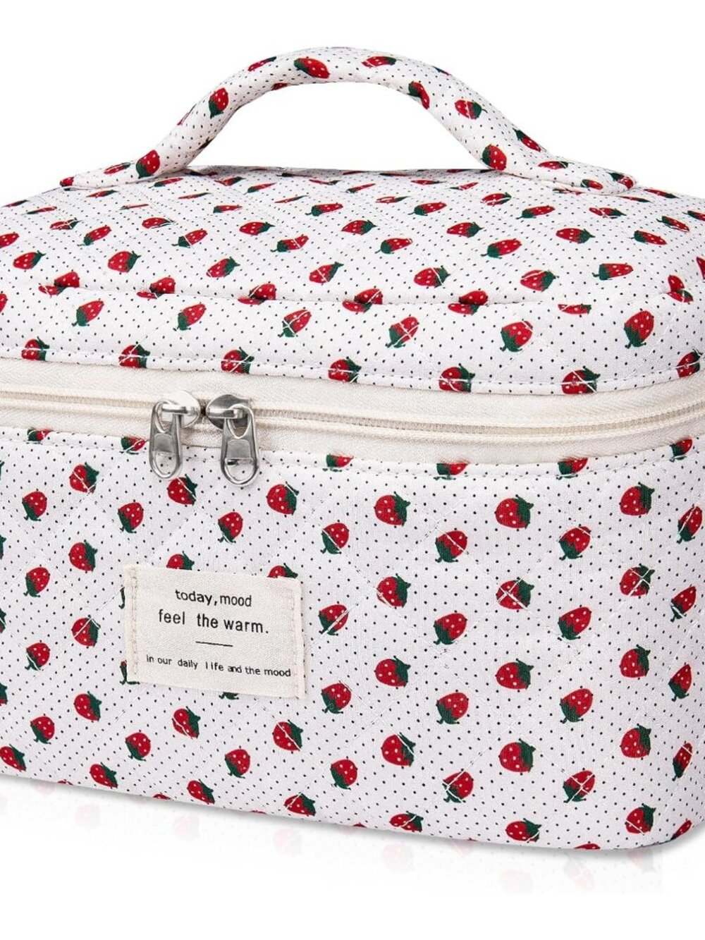 Large Makeup Bag, Cute Cosmetic Bag for Women Girls, Floral Coquette Aesthetic T